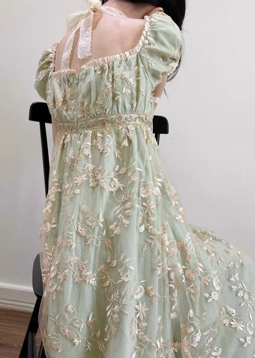 Mint blossom regency gown