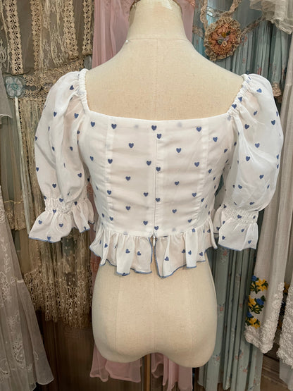 Little blue heart lawn set