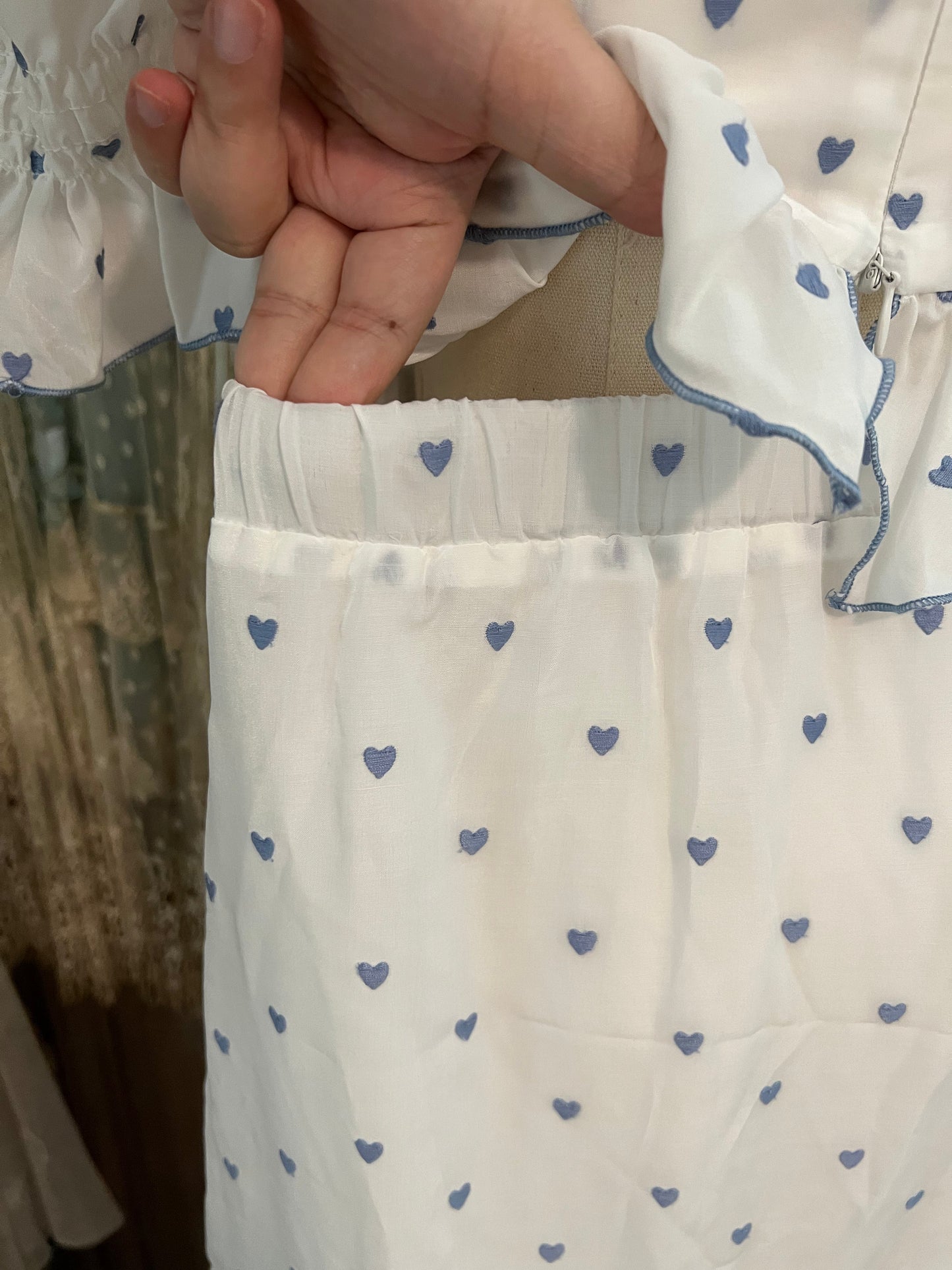 Little blue heart lawn set