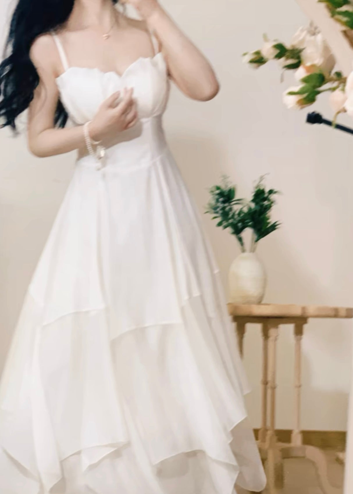 White shell dress
