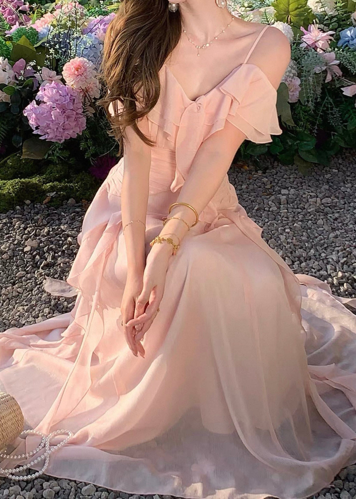 Peach blossom dress