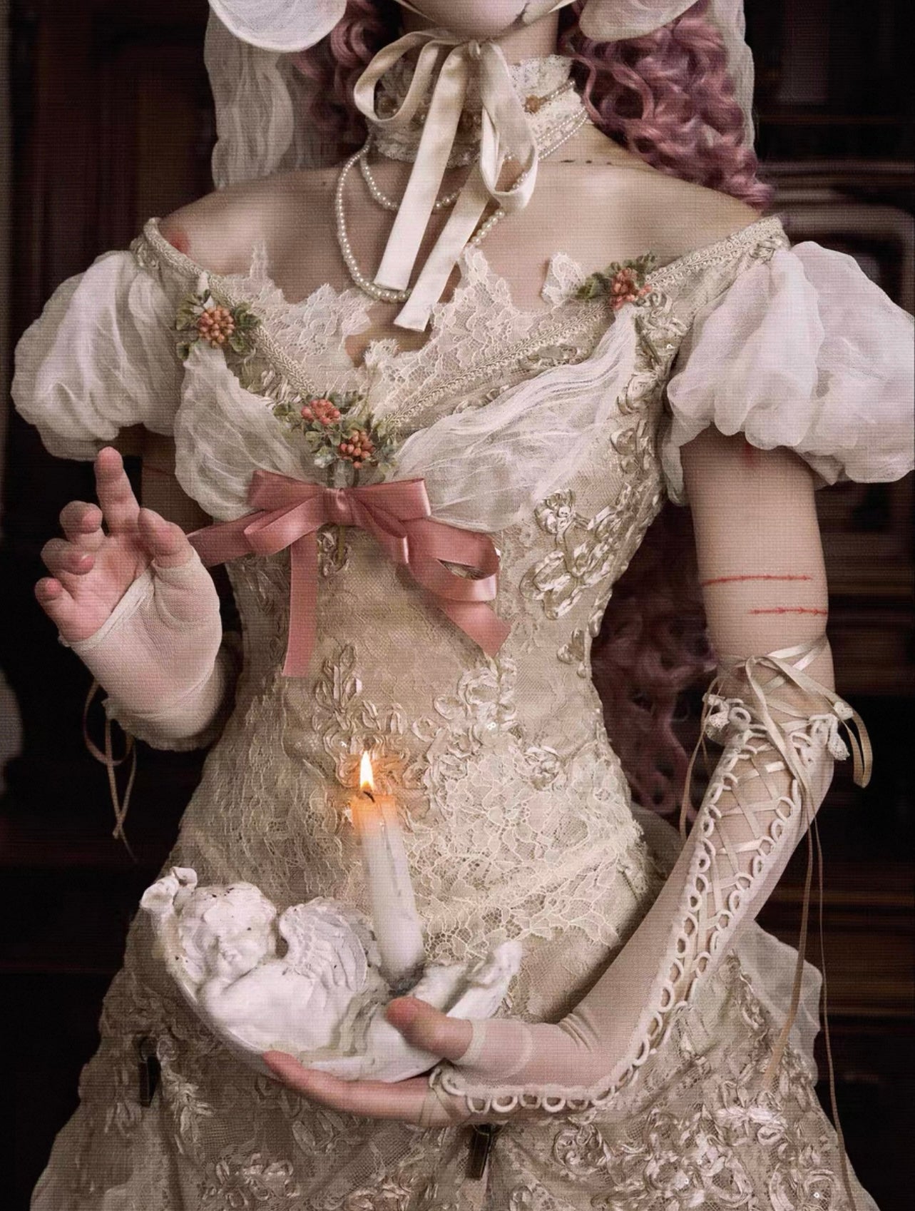 Edwardian dollette corset set