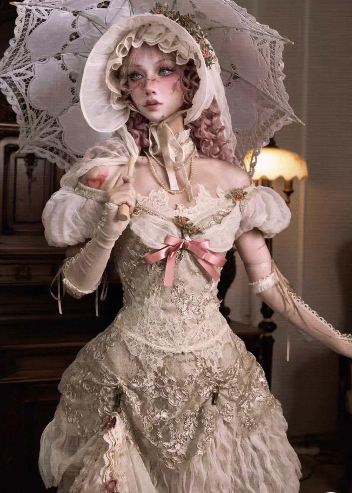 Edwardian dollette corset set