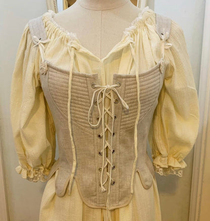 Elizabethan linen corset (stays)