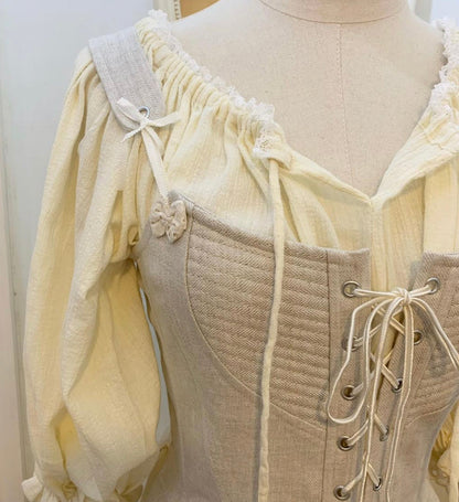 Elizabethan linen corset (stays)