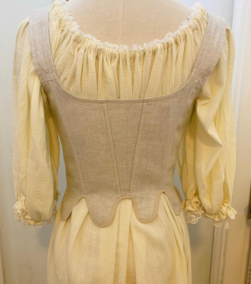 Elizabethan linen corset (stays)