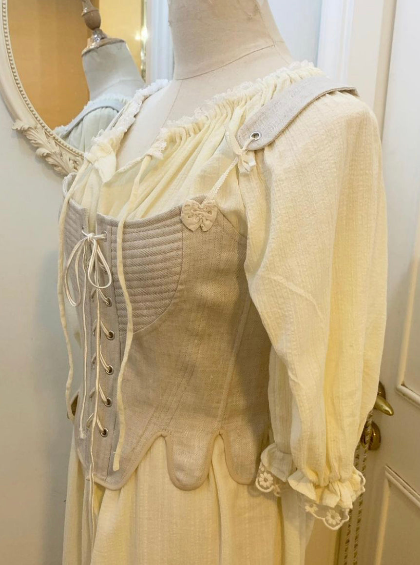 Elizabethan linen corset (stays)