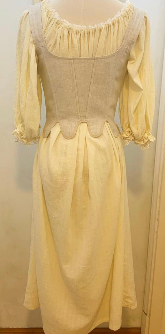 Elizabethan linen corset (stays)