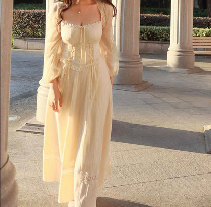White vinegar corset dress / bolero
