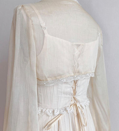 White vinegar corset dress / bolero
