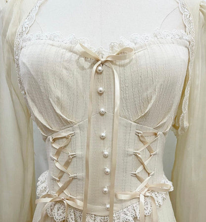 White vinegar corset dress / bolero