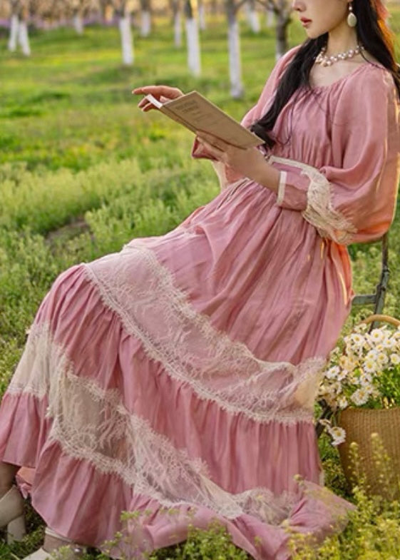Pink peonies dress