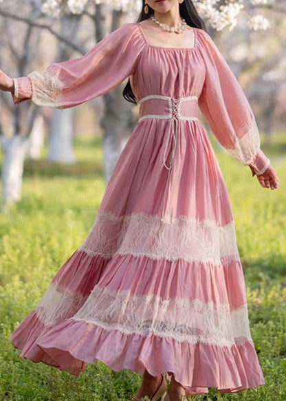 Pink peonies dress