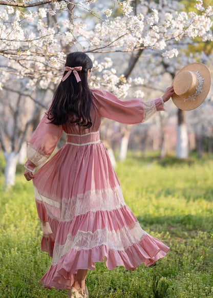 Pink peonies dress