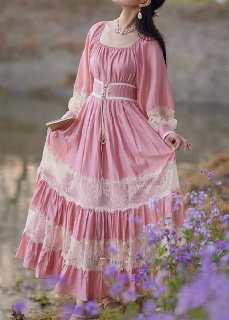 Pink peonies dress