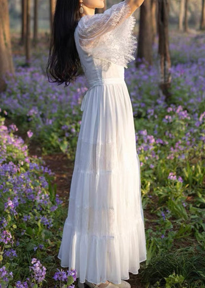 White moonflower dress