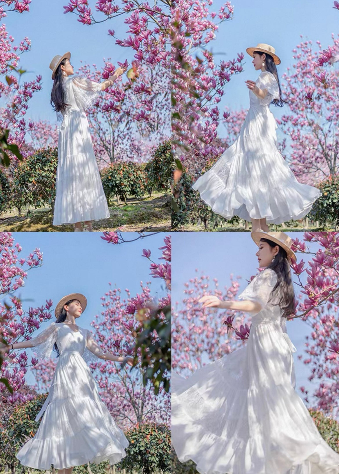 White moonflower dress