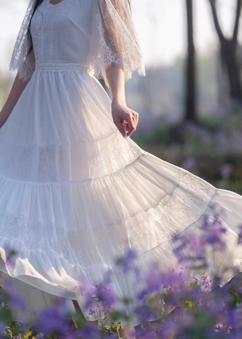 White moonflower dress