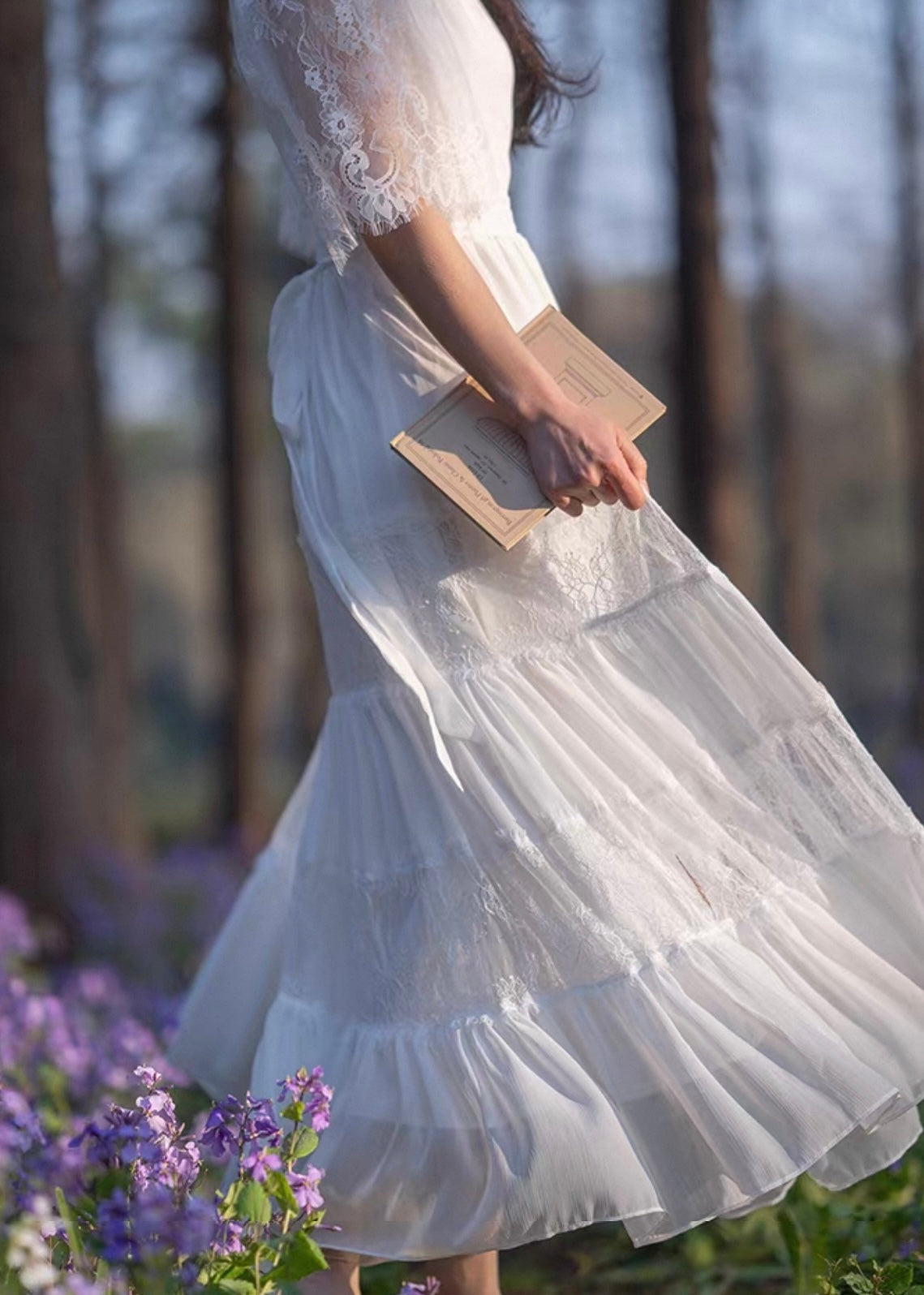 White moonflower dress
