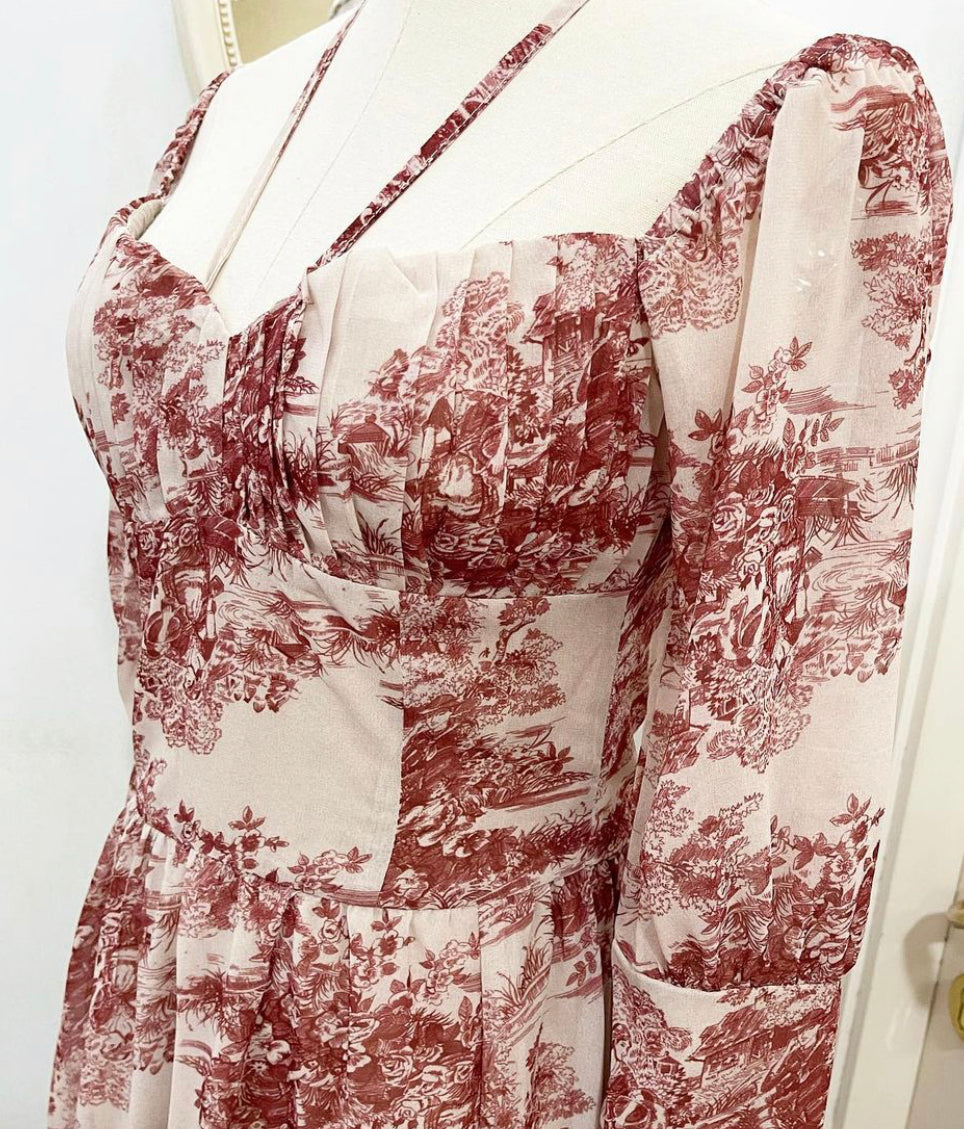 Autumn toile dress