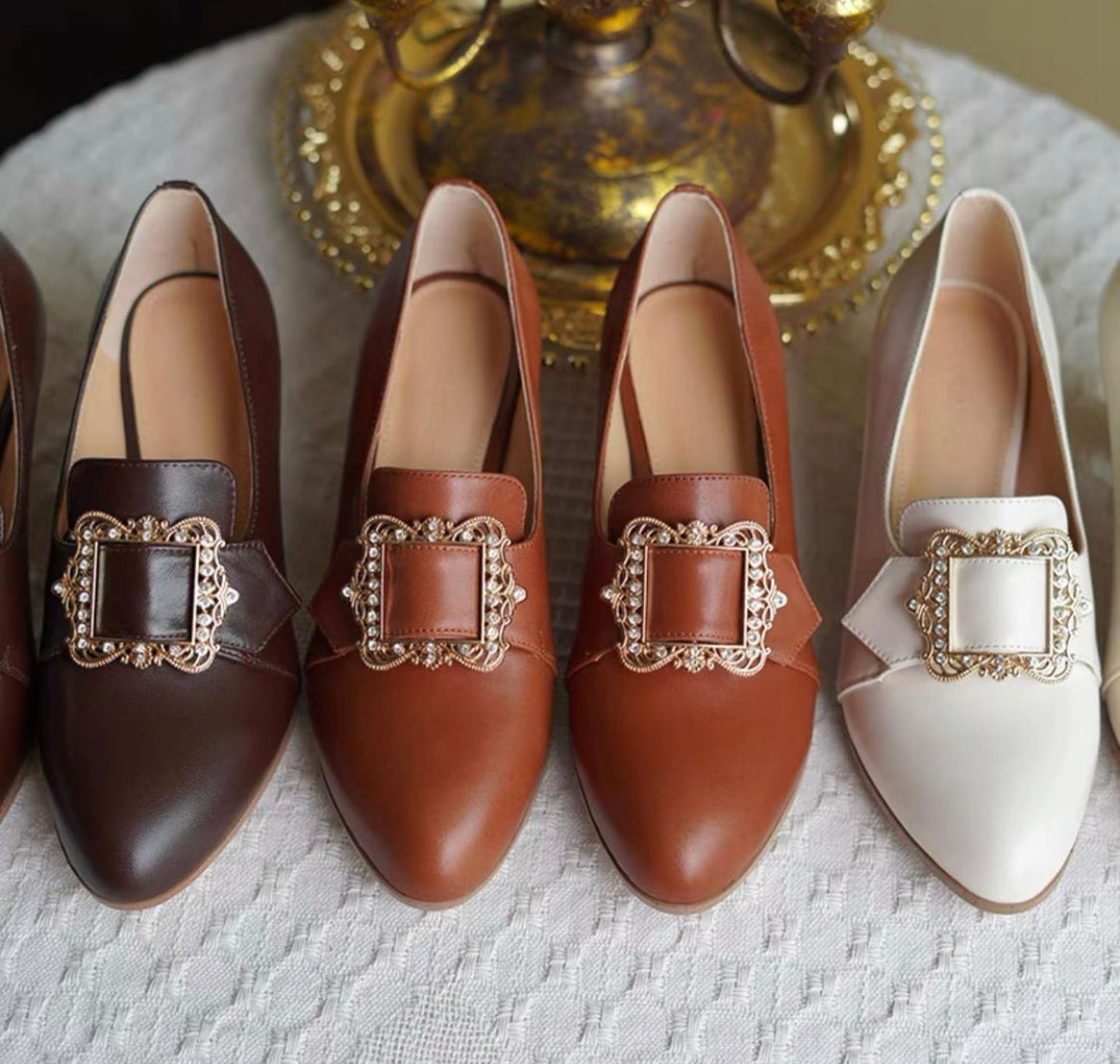 Colonial buckle shoes