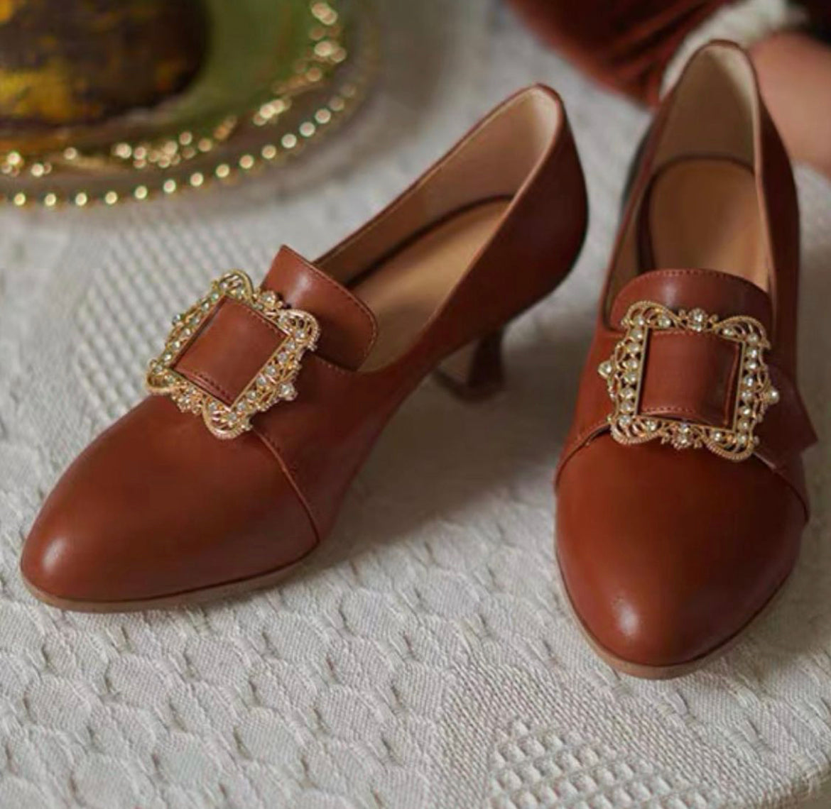 Colonial buckle shoes