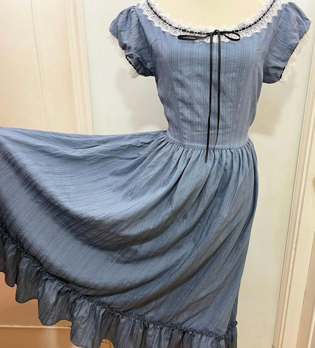 Lil women dress (black/blue)