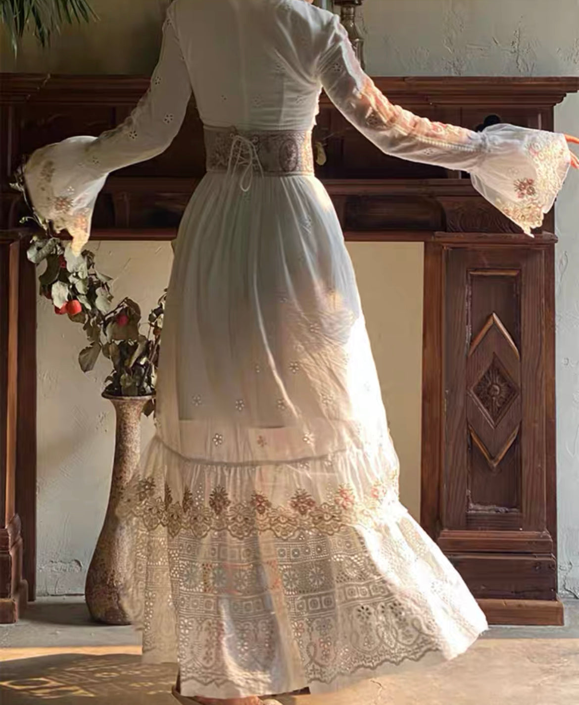 Winter roses dress
