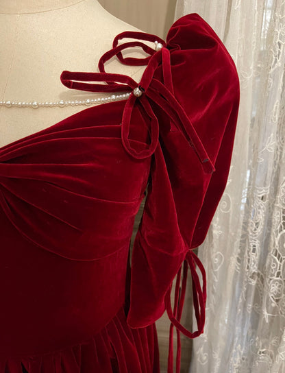 Red velvet party dress deluxe version