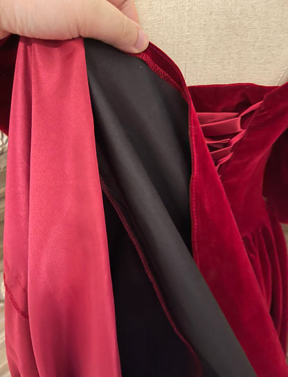 Red velvet party dress deluxe version