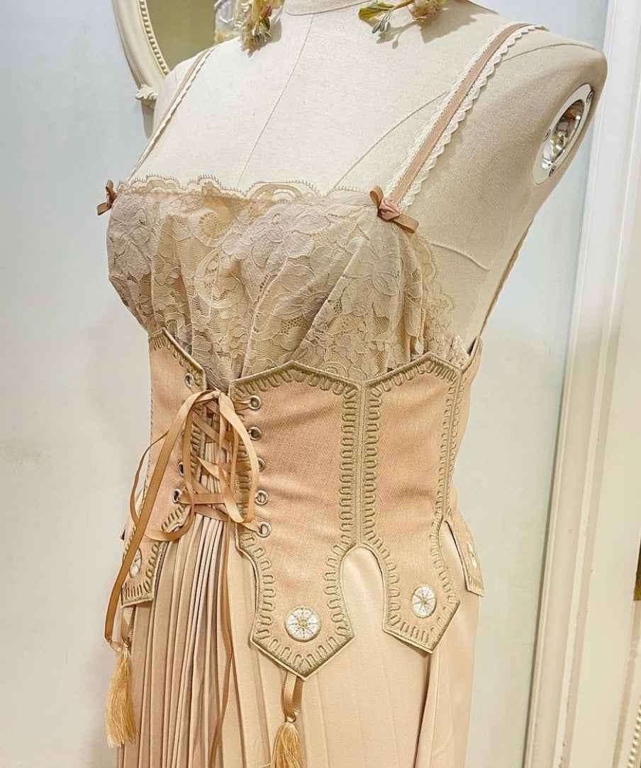 Medieval princess underbust corset set