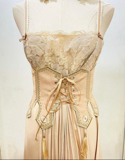 Medieval princess underbust corset set