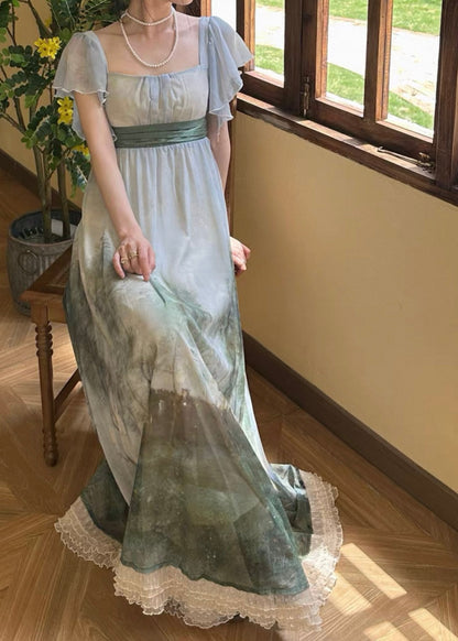 Gouache regency dress