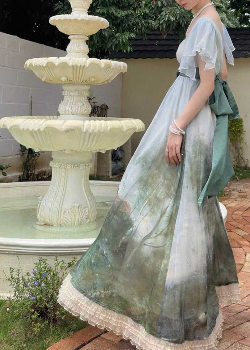 Gouache regency dress