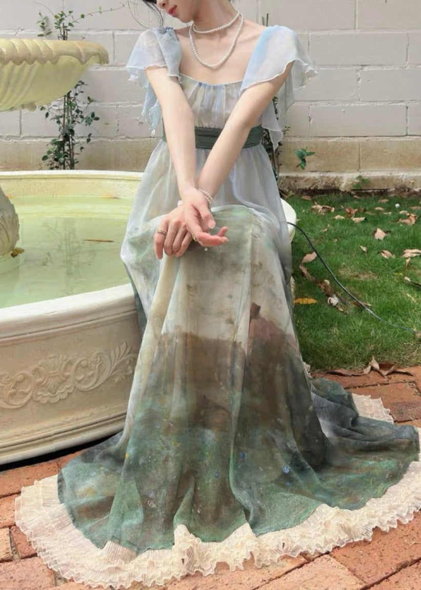 Gouache regency dress