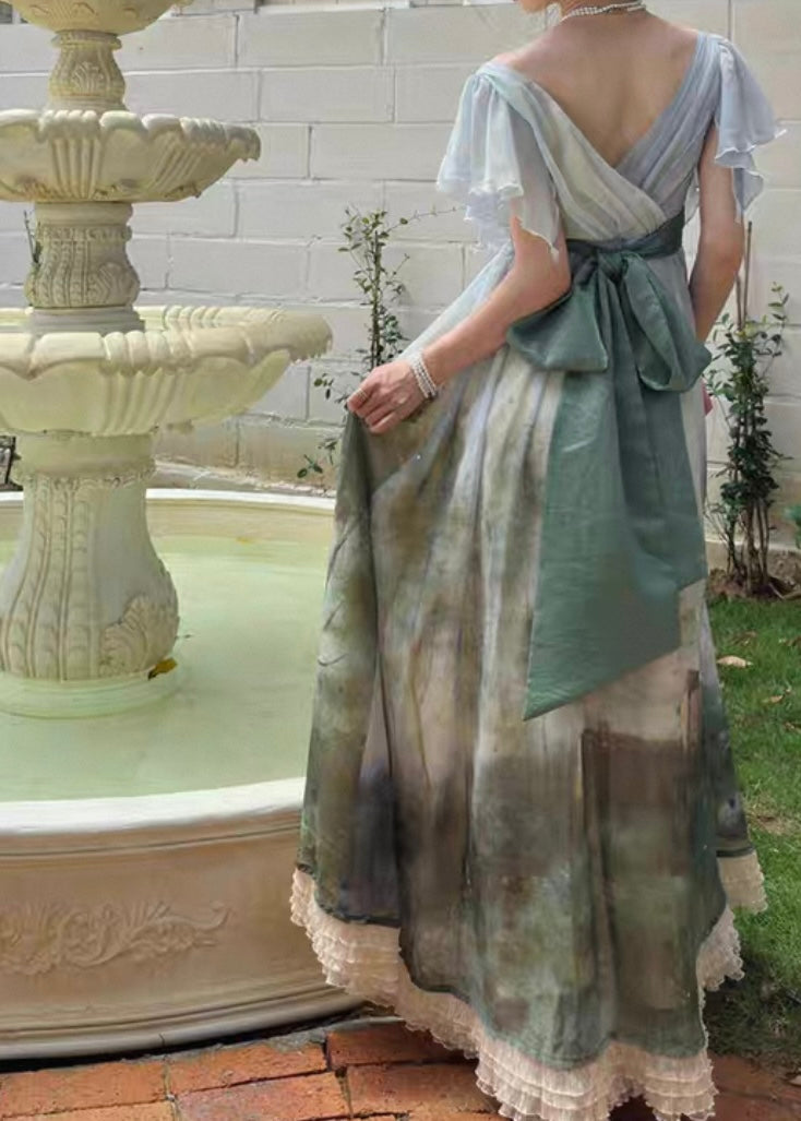 Gouache regency dress