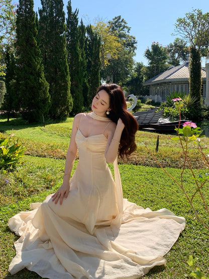 Kristen spaghetti strap ruffle dress