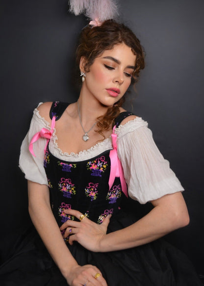 Panier de fleurs corset 💐