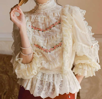 Victorian romance blouse