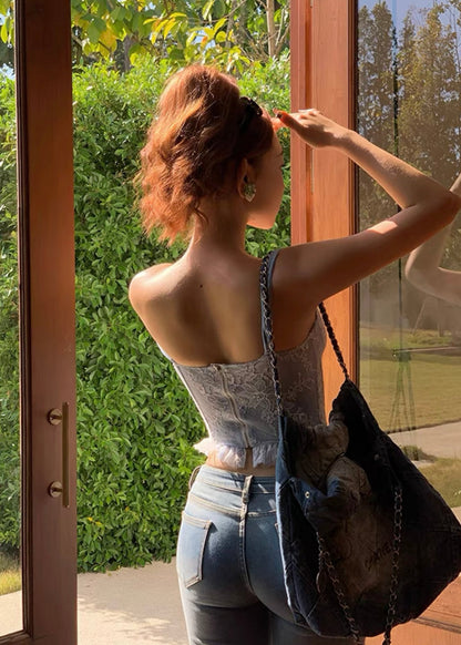 Blue skies corset