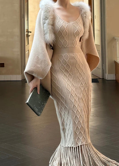 Caramel latte knit ensemble
