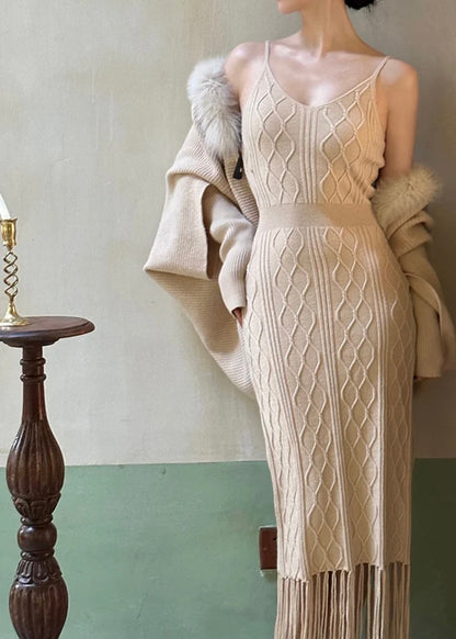 Caramel latte knit ensemble