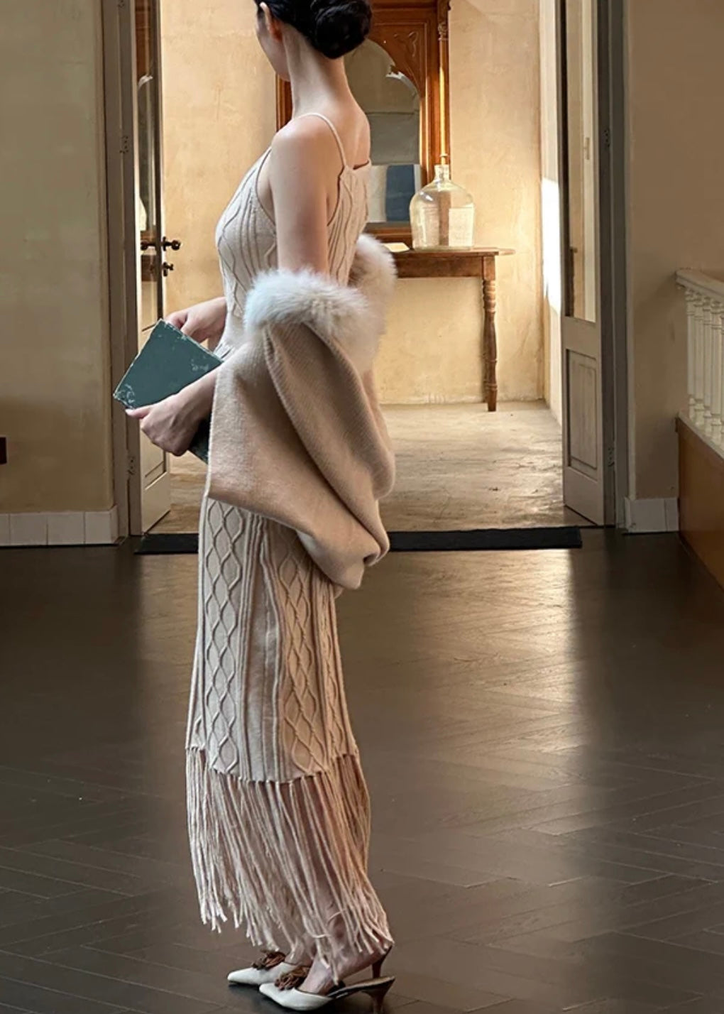 Caramel latte knit ensemble