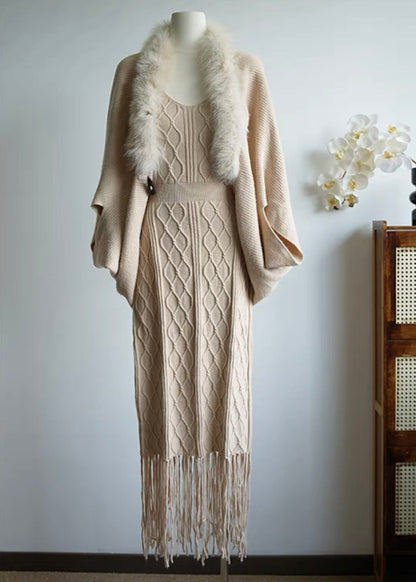 Caramel latte knit ensemble