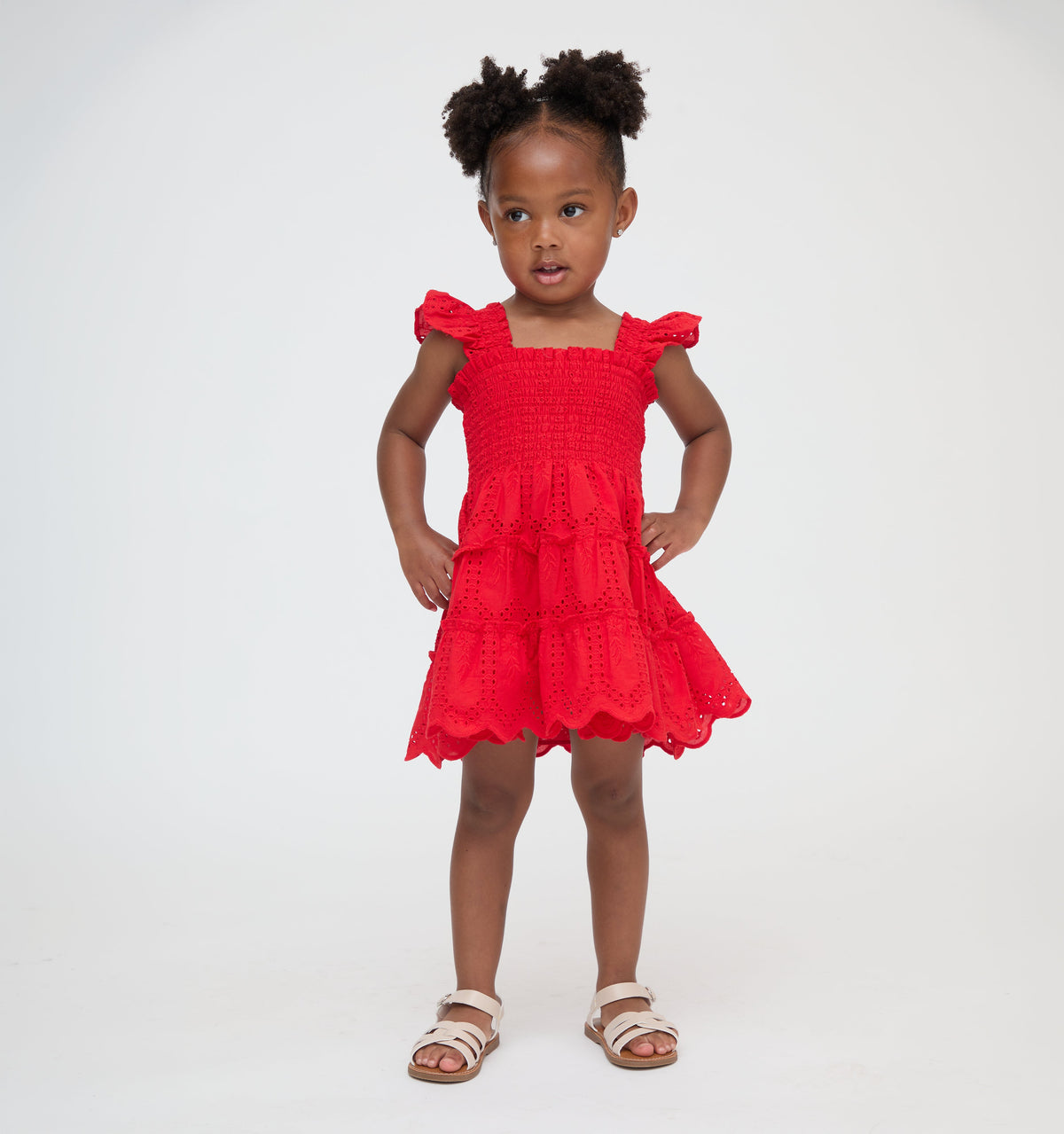 The Baby Ellie Nap Dress - Cherry Trellis Broderie