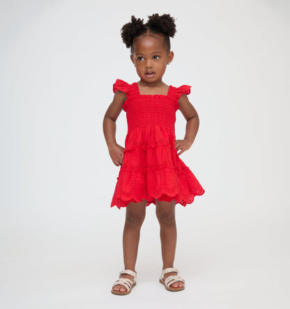 The Baby Ellie Nap Dress - Cherry Trellis Broderie