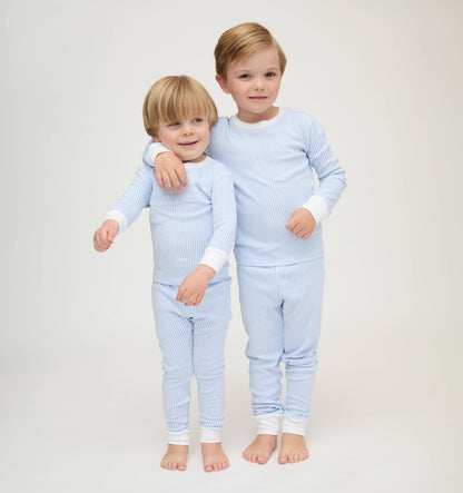 The Tiny Sully PJ Set - Blue/White Stripe