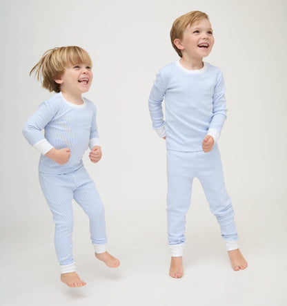 The Tiny Sully PJ Set - Blue/White Stripe