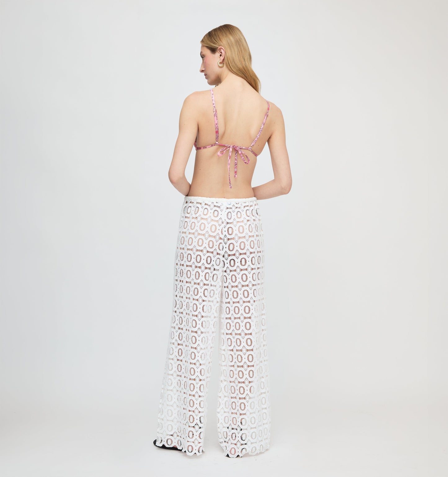 The Kaya Pool Pant - White Broderie