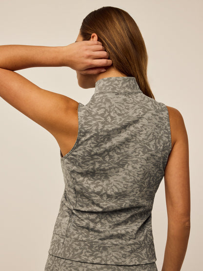 Midas Wolf Jacquard Sleeveless Quarter-Zip